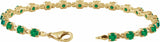 14K Yellow Lab-Grown Emerald 7 1/4" Line Bracelet