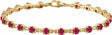 14K Yellow Gold Lab-Grown Ruby 7 1/4" Line Bracelet