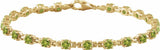 14K Yellow Natural Peridot 7 1/4" Line Bracelet