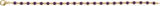 14K Yellow Gold Natural Amethyst 7 1/4" Line Bracelet