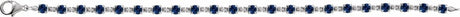 14K White Gold Lab-Grown Blue Sapphire 7 1/4" Line Bracelet