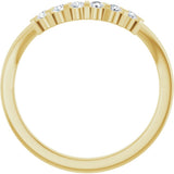 14K Yellow 1/6 CTW Natural Diamond Contour Band