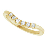 14K Yellow 1/6 CTW Natural Diamond Contour Band