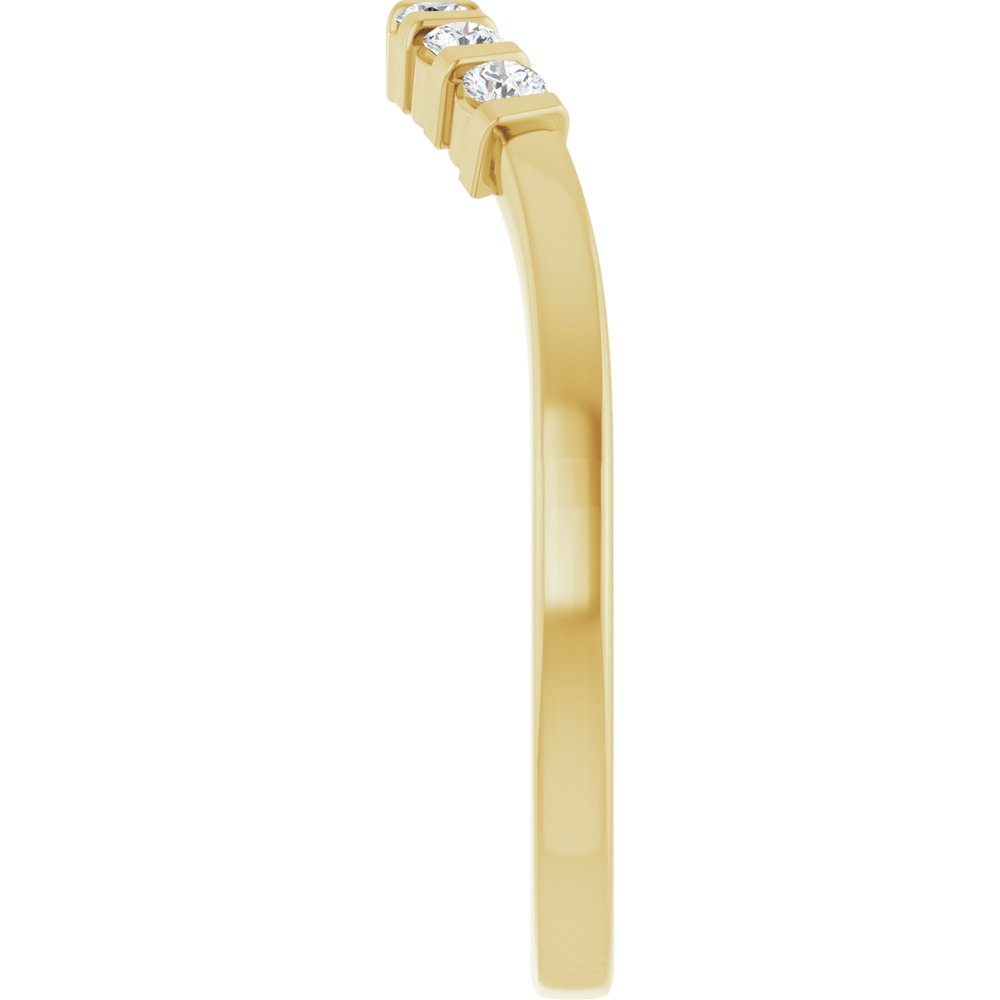 14K Yellow 1/6 CTW Natural Diamond Contour Band