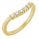 14K Yellow 1/6 CTW Natural Diamond Contour Band