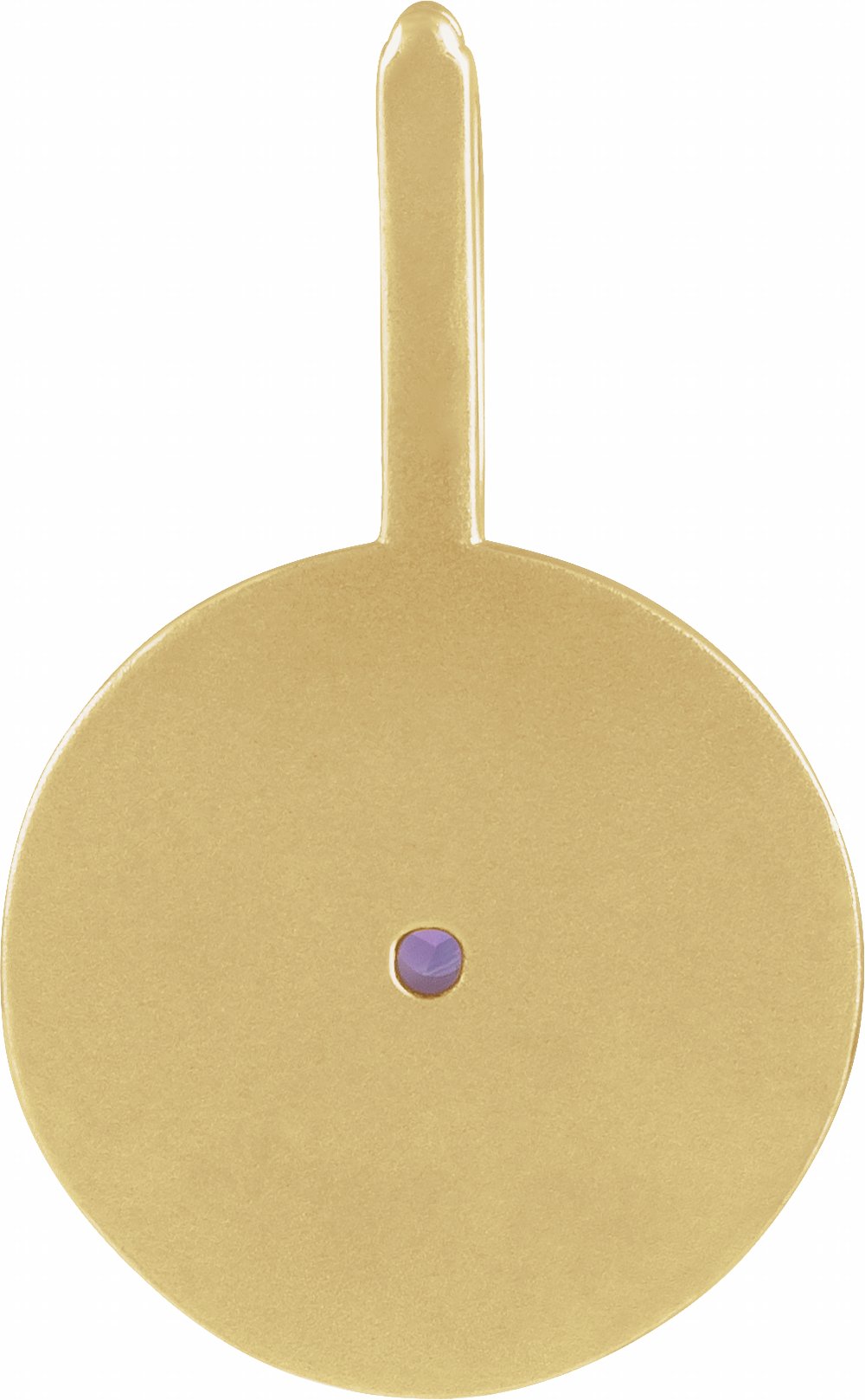 14K Yellow Gold Natural Amethyst & .005 CTW Natural Diamond Sagittarius Charm/Pendant