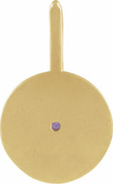 14K Yellow Gold Natural Amethyst & .005 CTW Natural Diamond Sagittarius Charm/Pendant