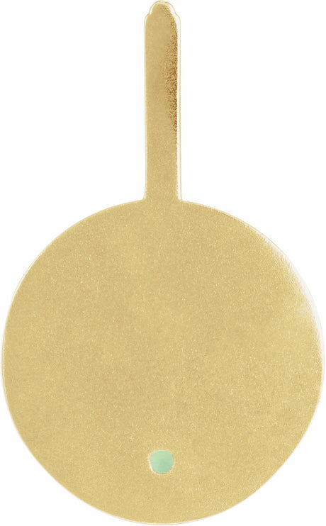 14K Yellow Gold Natural Green Chrysoprase & .005 CTW Natural Diamond Libra Charm/Pendant