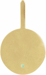 14K Yellow Gold Natural Green Chrysoprase & .005 CTW Natural Diamond Libra Charm/Pendant