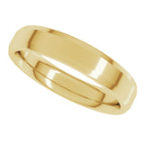10K Yellow Gold 4 mm Beveled-Edge Comfort-Fit Flat Band