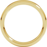 14K Yellow 4 mm Beveled-Edge Comfort-Fit Flat Band