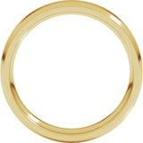 14K Yellow Gold 4 mm Beveled-Edge Comfort-Fit Flat Band Size 10