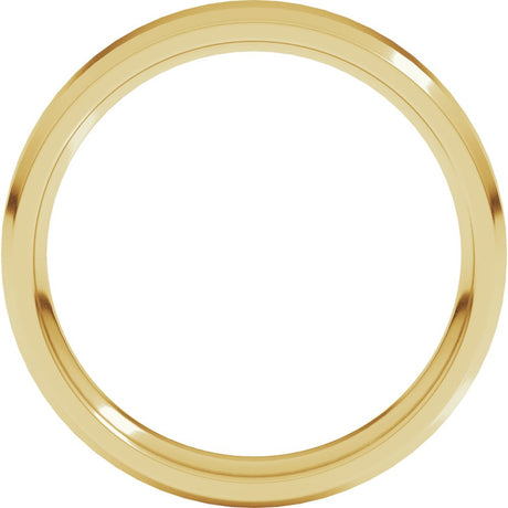 14K Yellow 4 mm Beveled-Edge Comfort-Fit Band