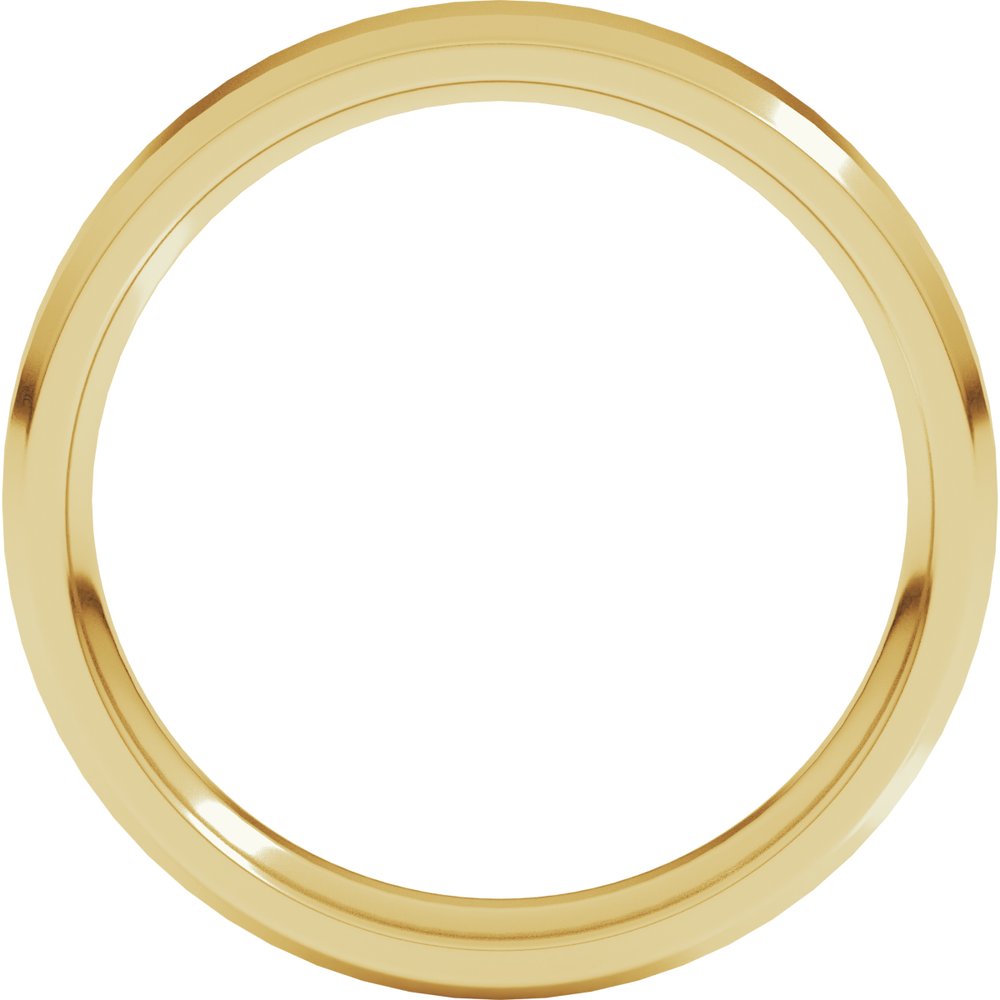 14K Yellow 4 mm Beveled-Edge Comfort-Fit Band