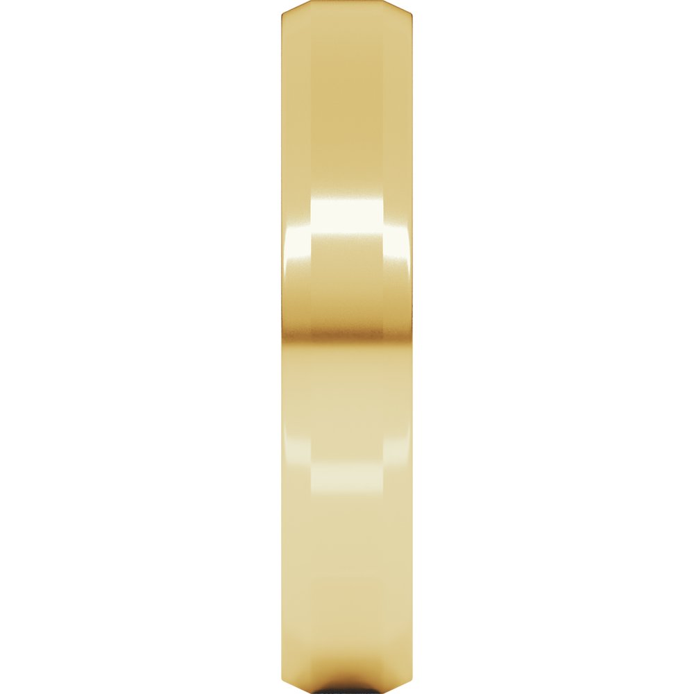 14K Yellow 4 mm Beveled-Edge Comfort-Fit Band