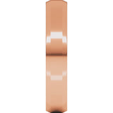 10K Rose Gold 4 mm Beveled-Edge Comfort-Fit Flat Band Size 9