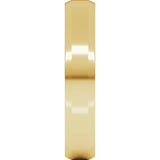14K Yellow Gold 4 mm Beveled-Edge Comfort-Fit Flat Band Size 10