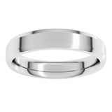 14K White 4 mm Beveled-Edge Comfort-Fit Flat Band