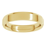 14K Yellow 4 mm Beveled-Edge Comfort-Fit Flat Band