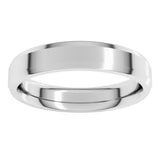 14K White 4 mm Beveled-Edge Comfort-Fit Band Size 8