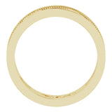 14K Yellow Gold 6.4 mm Milgrain Sculptural Flat Band