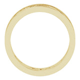 14K Yellow Gold 6.4 mm Milgrain Sculptural Flat Band Size 9