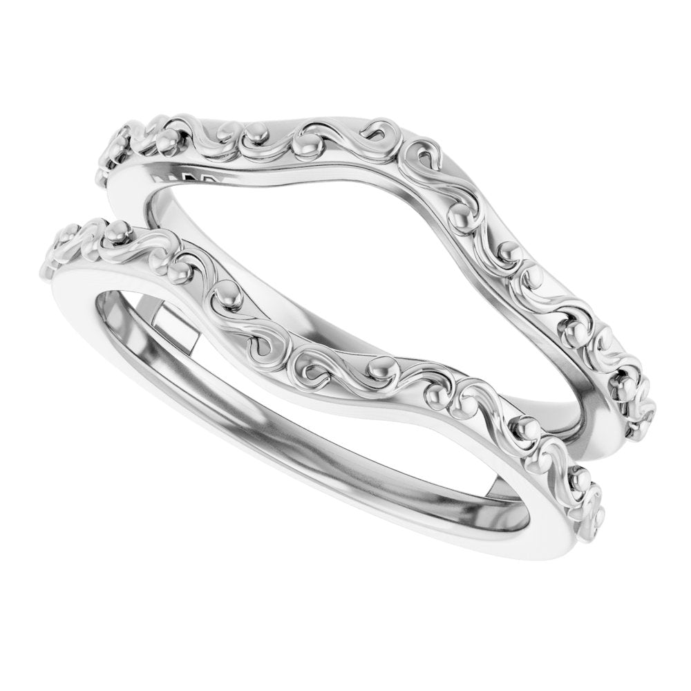 14K White Vintage-Inspired Ring Guard