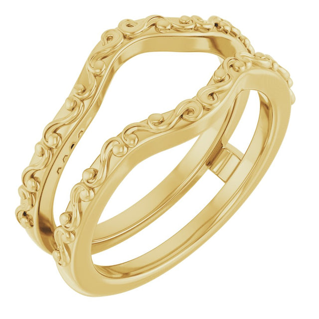 14K Yellow Vintage-Inspired Ring Guard