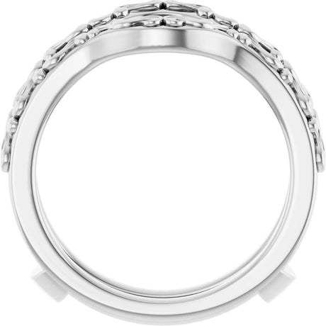 14K White Vintage-Inspired Ring Guard