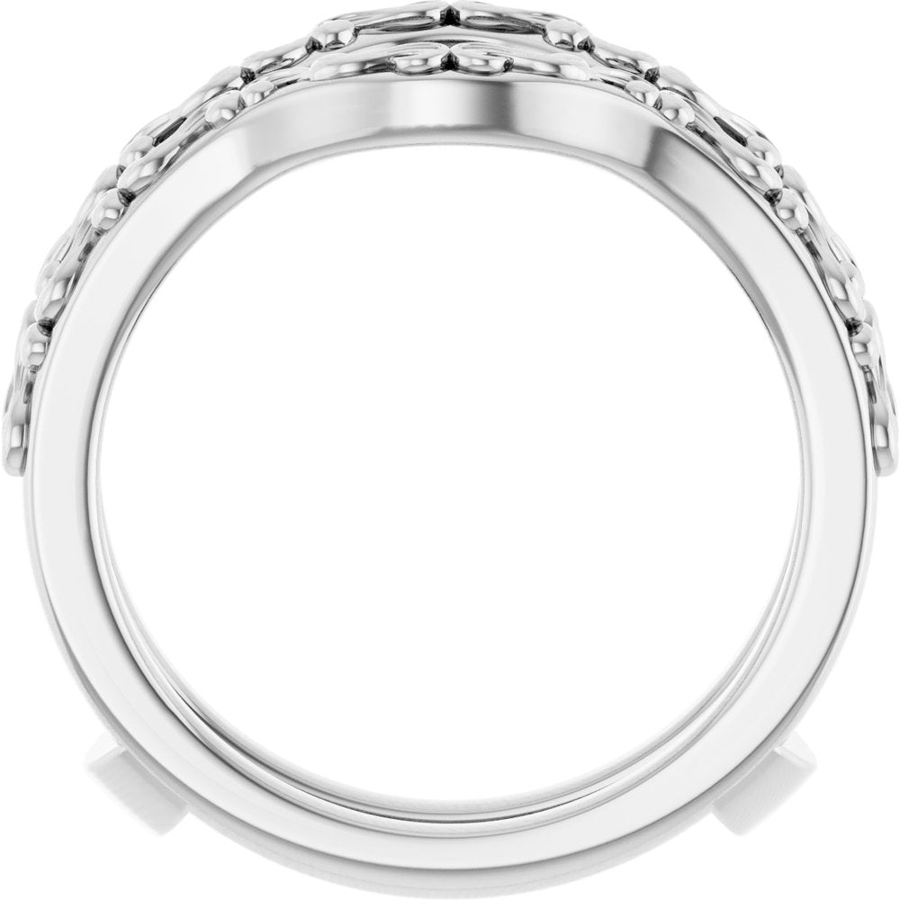 14K White Vintage-Inspired Ring Guard
