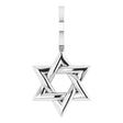 14K White Star of David Pendant