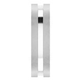 10K White Gold 6 mm Knurled Edge Flat Band Size 8