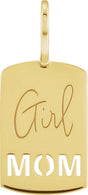 14K Yellow Girl Mom Charm/Pendant 