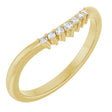 14K Yellow .06 CT Natural Diamond Contour Band