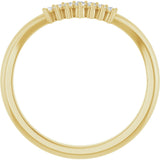 14K Yellow .06 CT Natural Diamond Contour Band