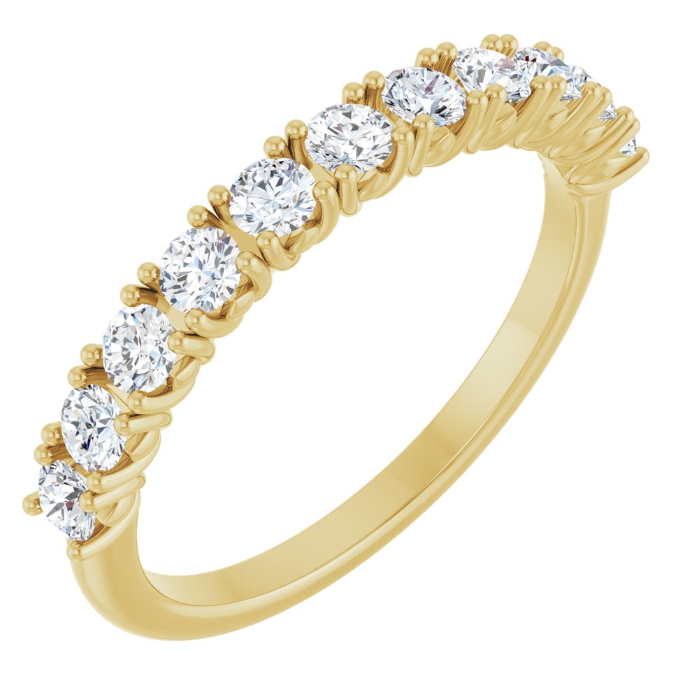 14K Yellow Gold 5/8 CTW Lab-Grown Diamond Anniversary Band