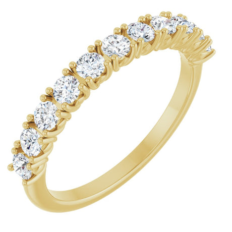 14K Yellow Gold 5/8 CTW Natural Diamond Anniversary Band