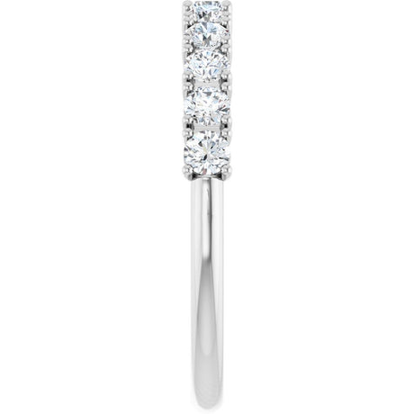 14K White Gold 5/8 CTW Natural Diamond Anniversary Band