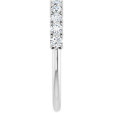 14K White Gold 5/8 CTW Natural Diamond Anniversary Band