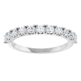 14K White Gold 5/8 CTW Natural Diamond Anniversary Band