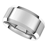 Platinum 9 mm Beveled-Edge Comfort-Fit Band Size 9