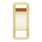 18K Yellow 9 mm Beveled-Edge Comfort-Fit Flat Band Size 11