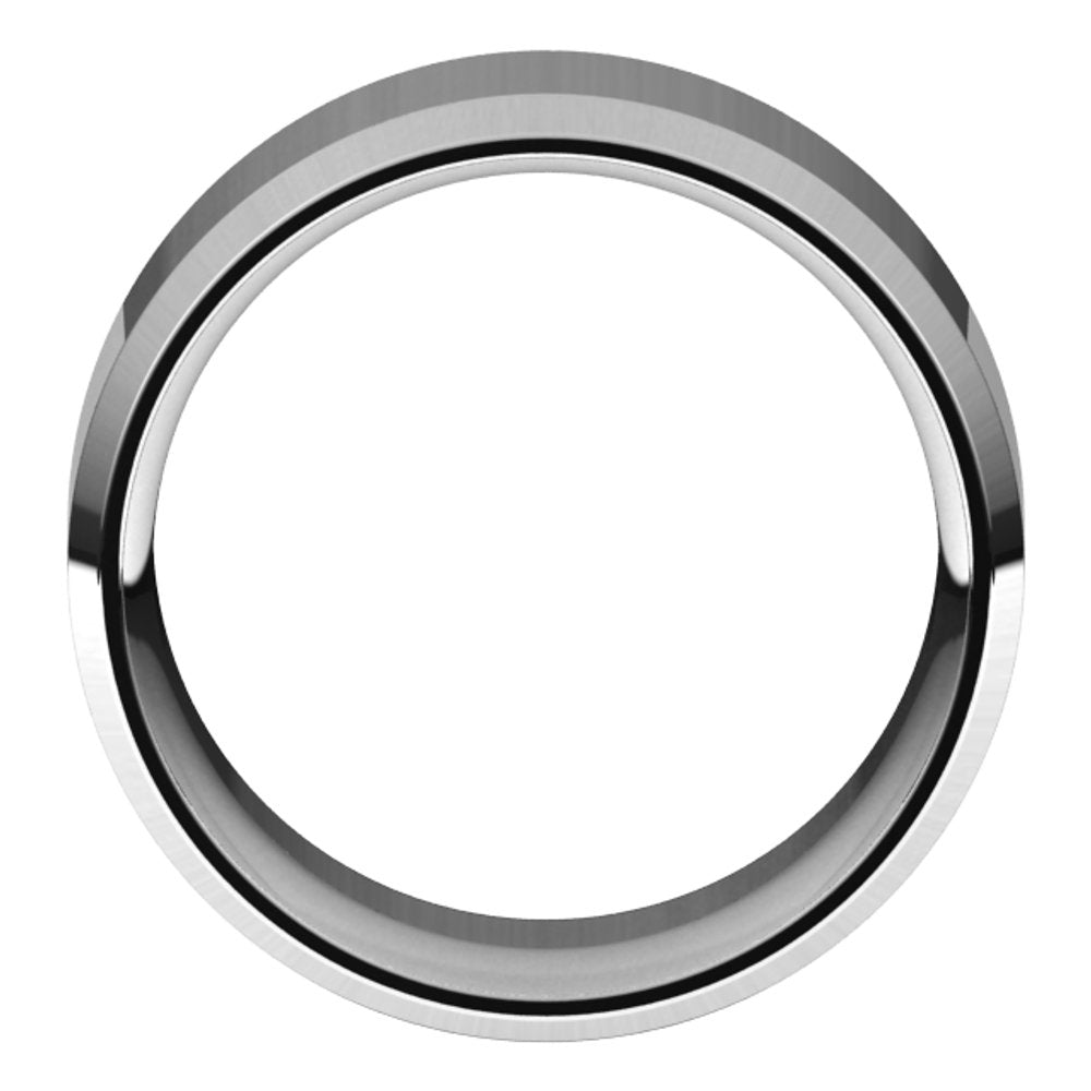 Platinum 10 mm Beveled-Edge Comfort-Fit Flat Band Size 8.5
