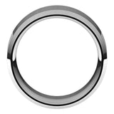 Platinum 10 mm Beveled-Edge Comfort-Fit Flat Band Size 8.5
