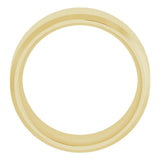 14K Yellow Gold 10 mm Beveled-Edge Comfort-Fit Flat Band Size 6