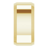 14K Yellow Gold 10 mm Beveled-Edge Comfort-Fit Flat Band Size 6