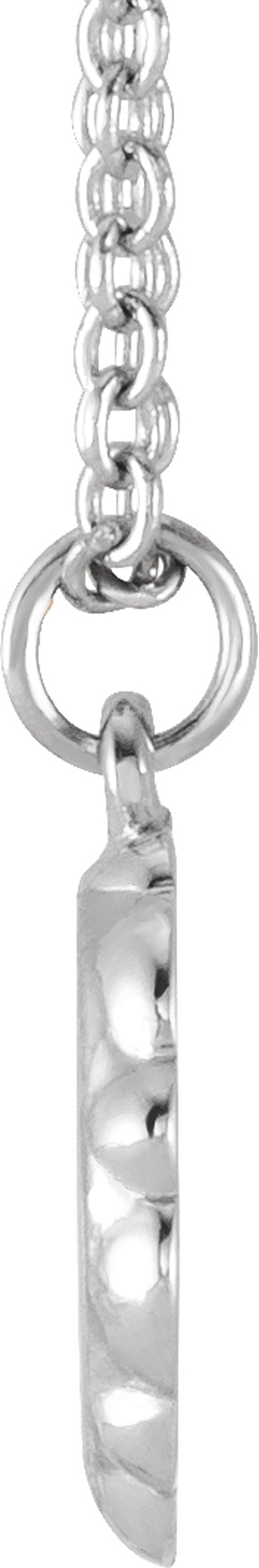Sterling Silver Bee Medallion 16-18" Necklace