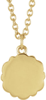 14K Yellow Bee Medallion 16-18" Necklace