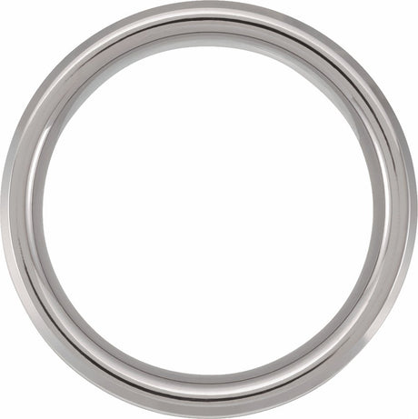 Tungsten 8 mm Beveled-Edge Velvet Antler Wood Inlay Comfort-Fit Flat Band Size 7