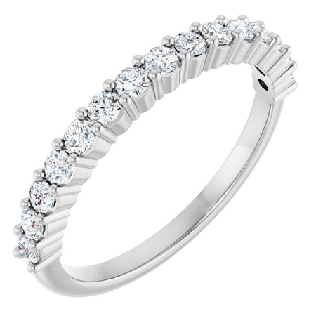 14K White Gold 3/8 CTW Natural Diamond 15-Year Anniversary Band
